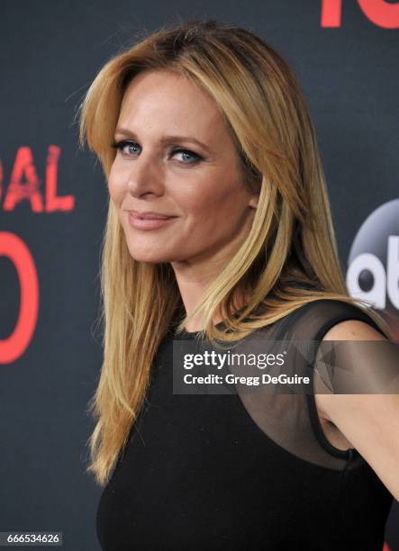 Actress Jessalyn Gilsig arrives at ABC's "Scandal" 100th Episode Celebration at Fig & Olive on April 8, 2017 in West Hollywood, California.