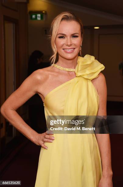 Amanda Holden poses in the winners room at The Olivier Awards 2017 at Royal Albert Hall on April 9, 2017 in London, England.