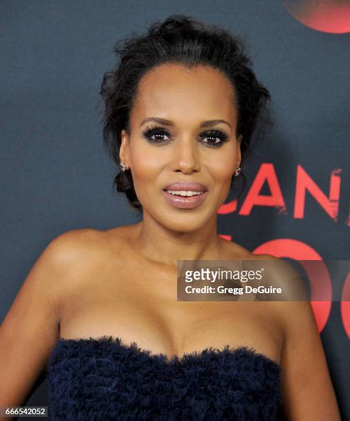 Actress Kerry Washington arrives at ABC's "Scandal" 100th Episode Celebration at Fig & Olive on April 8, 2017 in West Hollywood, California.
