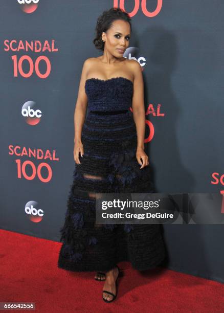 Actress Kerry Washington arrives at ABC's "Scandal" 100th Episode Celebration at Fig & Olive on April 8, 2017 in West Hollywood, California.