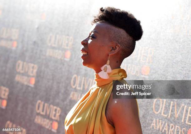 Noma Dumezweni attends The Olivier Awards 2017 at Royal Albert Hall on April 9, 2017 in London, England.