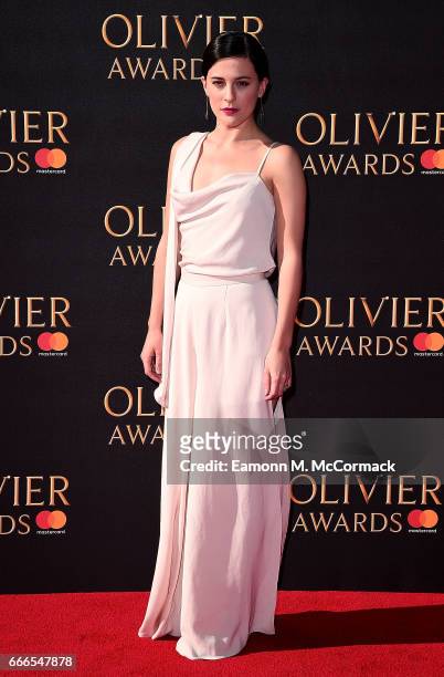Phoebe Fox attends The Olivier Awards 2017 at Royal Albert Hall on April 9, 2017 in London, England.