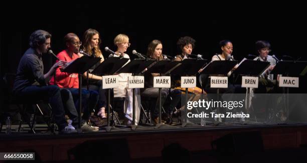 Director Jason Reitman, actresses Issa Rae, Jennifer Garner, Kristen Wiig, Ellen Page, Alia Shawkat, Tracee Ellis Ross and Tig Notaro speak during a...