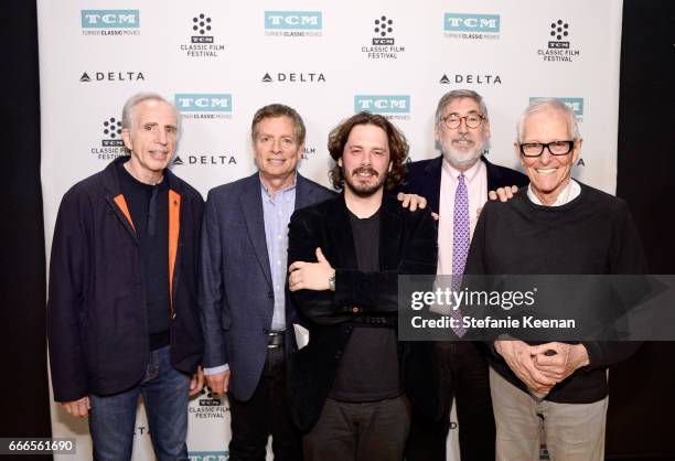 Producer Jerry Zucker, directors David Zucker, Edgar Wright, John Landis, and Jim Abrahams attend the screening of 'The Kentucky Fried Movie' during...