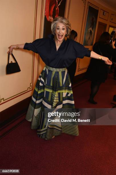 Maureen Lipman poses in the winners room at The Olivier Awards 2017 at Royal Albert Hall on April 9, 2017 in London, England.