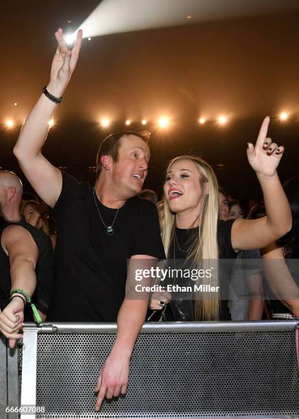 Fans react as Ryan Hurd performs during the ACM Party For A Cause: The Joint at The Joint inside the Hard Rock Hotel & Casino on April 1, 2017 in Las...