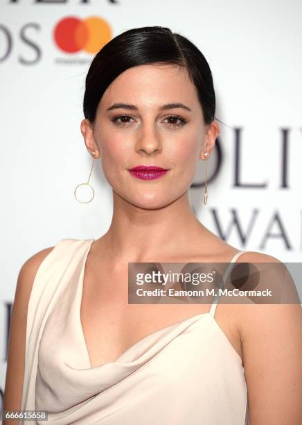 Phoebe Fox poses in the winners room at The Olivier Awards 2017 at Royal Albert Hall on April 9, 2017 in London, England.