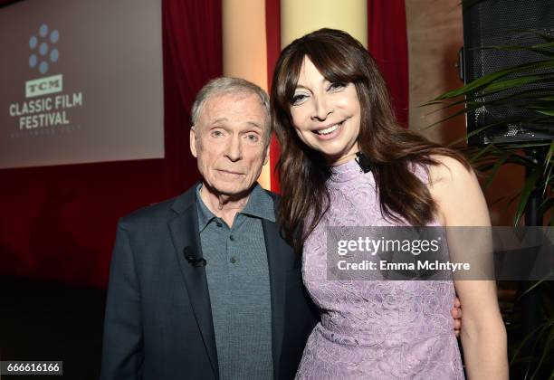 Personality Dick Cavett and actor Illeana Douglas attend the 2017 TCM Classic Film Festival on April 9, 2017 in Los Angeles, California. 26657_004
