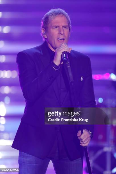 Michael Bolton during the television show 'Willkommen bei Carmen Nebel' on April 8, 2017 in Magdeburg, Germany.