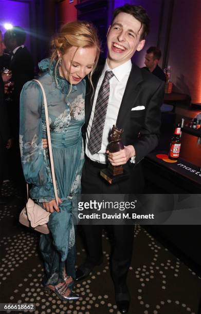 Kristy Philipps and Anthony Boyle attends The Olivier Awards 2017 after party at Rosewood London on April 9, 2017 in London, England.