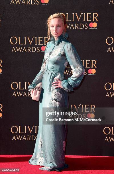 Kristy Philipps attends The Olivier Awards 2017 at Royal Albert Hall on April 9, 2017 in London, England.