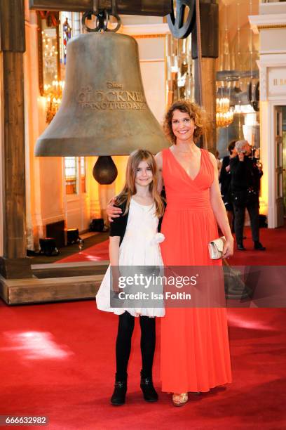 German actress Heike and her daughter Olivia Kloss attend the premiere of the musical 'Der Gloeckner von Notre Dame' on April 9, 2017 in Berlin,...