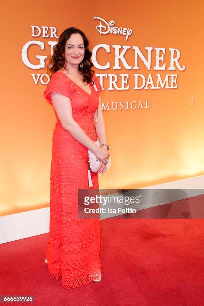 German actress Natalia Woerner attends the premiere of the musical 'Der Gloeckner von Notre Dame' on April 9, 2017 in Berlin, Germany.