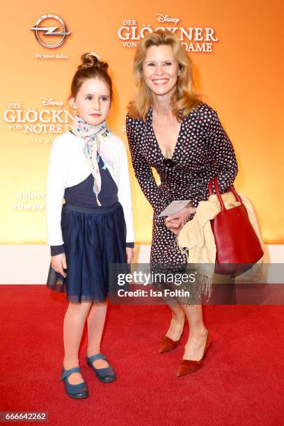 Actress Leslie Malton and her daughter attend the premiere of the musical 'Der Gloeckner von Notre Dame' on April 9, 2017 in Berlin, Germany.