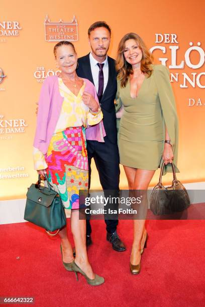 Barbara Engel, Maren Gilzer and guest attend the premiere of the musical 'Der Gloeckner von Notre Dame' on April 9, 2017 in Berlin, Germany.