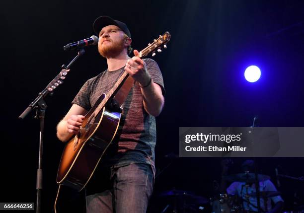 Recording artist Eric Paslay performs during the ACM Party For A Cause: The Joint at The Joint inside the Hard Rock Hotel & Casino on April 1, 2017...