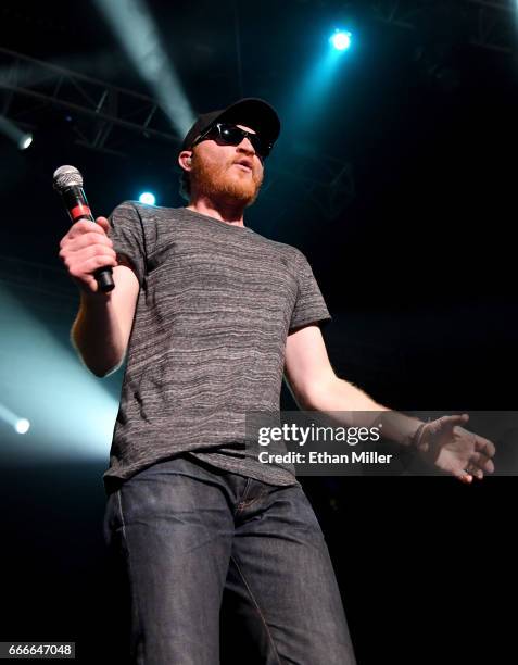 Recording artist Eric Paslay performs during the ACM Party For A Cause: The Joint at The Joint inside the Hard Rock Hotel & Casino on April 1, 2017...