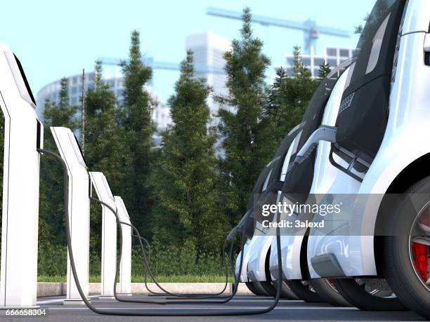 electric car - fleet cars stock pictures, royalty-free photos & images