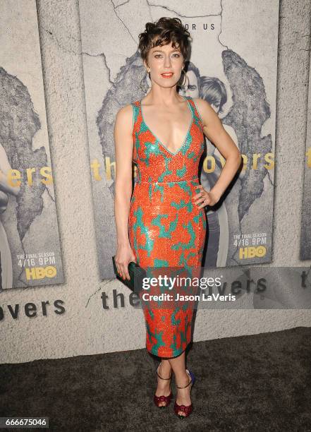 Actress Carrie Coon attends the season 3 premiere of "The Leftovers" at Avalon Hollywood on April 4, 2017 in Los Angeles, California.