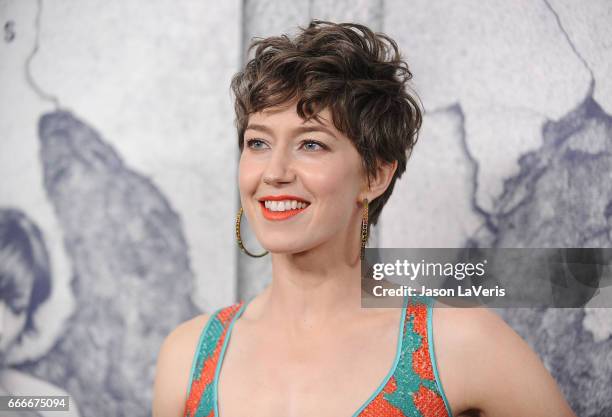 Actress Carrie Coon attends the season 3 premiere of "The Leftovers" at Avalon Hollywood on April 4, 2017 in Los Angeles, California.