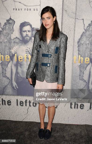 Actress Margaret Qualley attends the season 3 premiere of "The Leftovers" at Avalon Hollywood on April 4, 2017 in Los Angeles, California.