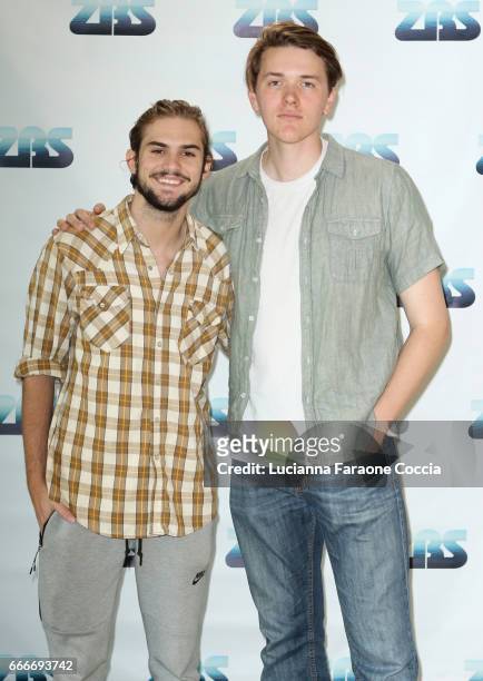 Musician Cole Pendery and Austin Heemstra attend S.E.A. Talk at Zak Barnett Studios on April 9, 2017 in Los Angeles, California.