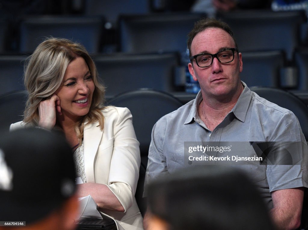 Celebrities At The Los Angeles Lakers Game