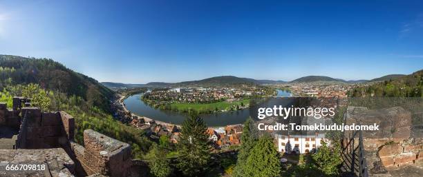 miltenberg - wolkenloser himmel stock pictures, royalty-free photos & images