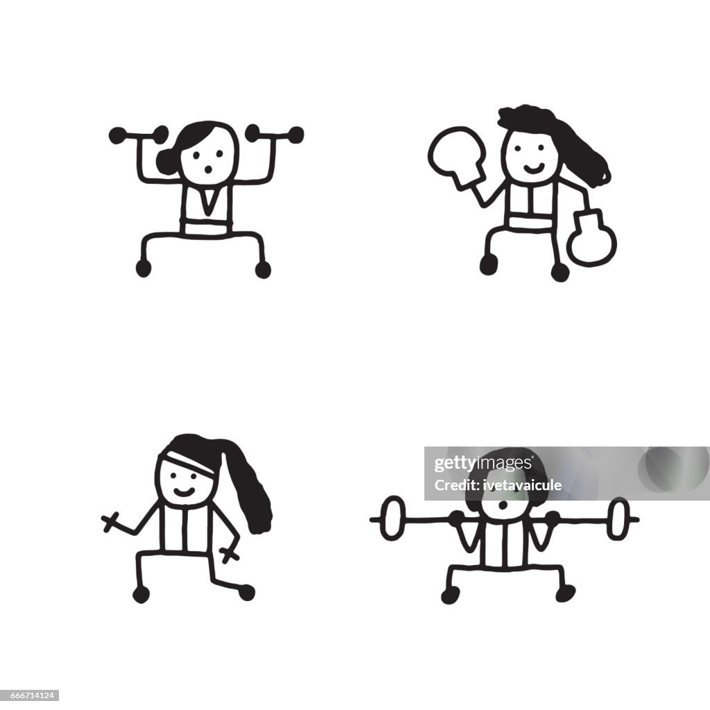 Frauen, die Sport treiben