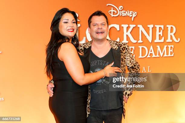 German comedian Ingo Appelt and his wife Sonja Appelt attend the premiere of the musical 'Der Gloeckner von Notre Dame' on April 9, 2017 in Berlin,...