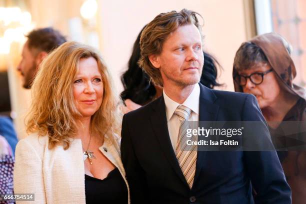 German actress Marion Kracht and her husband Berthold Manns attend the premiere of the musical 'Der Gloeckner von Notre Dame' on April 9, 2017 in...