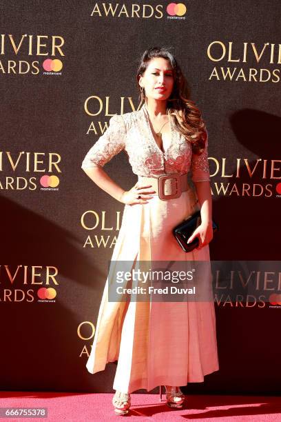 Preeya Kalidas attends The Olivier Awards 2017 at Royal Albert Hall on April 9, 2017 in London, England.