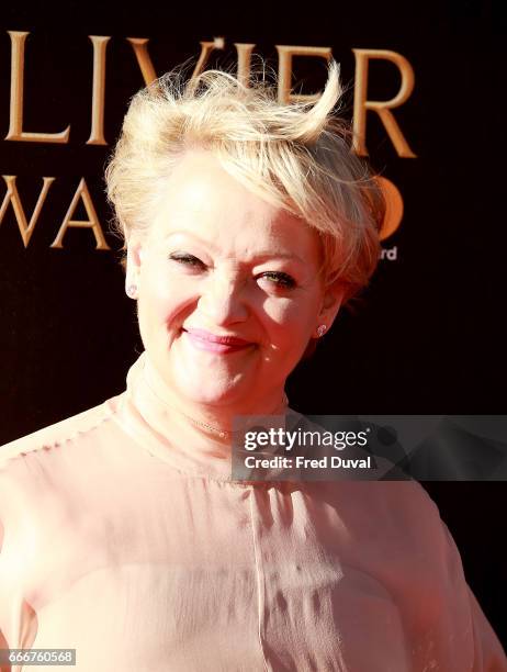 Maria Friedman attends The Olivier Awards 2017 at Royal Albert Hall on April 9, 2017 in London, England.