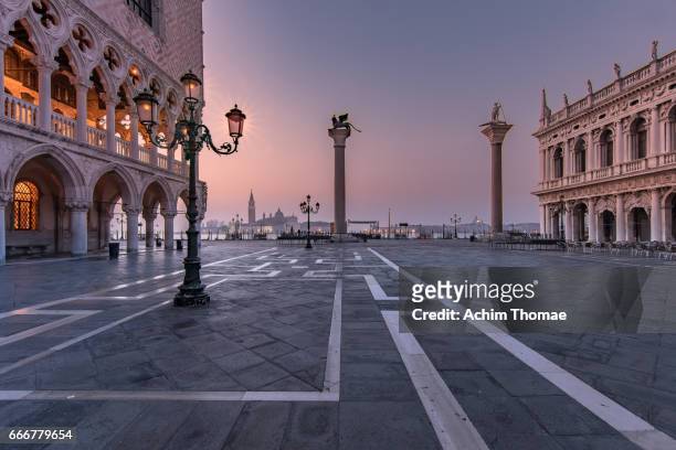 piazza san marco, venice, italy, europe - stadtsilhouette stock pictures, royalty-free photos & images