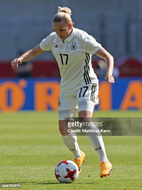 Isabel Kerschowski of Germany runs with the ball during the women's international friendly match between Germany and Canada at Steigerwald Stadion on...