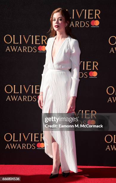 Charlotte Hope attends The Olivier Awards 2017 at Royal Albert Hall on April 9, 2017 in London, England.