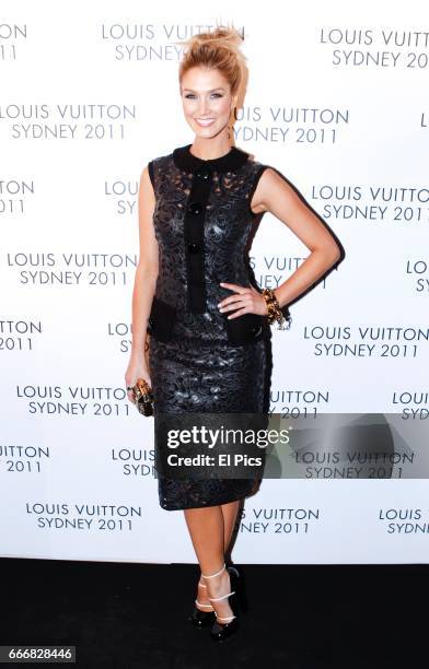 Delta Goodrem arrives at the Louis Vuitton Maison reception on December 2, 2011 in Sydney, Australia.