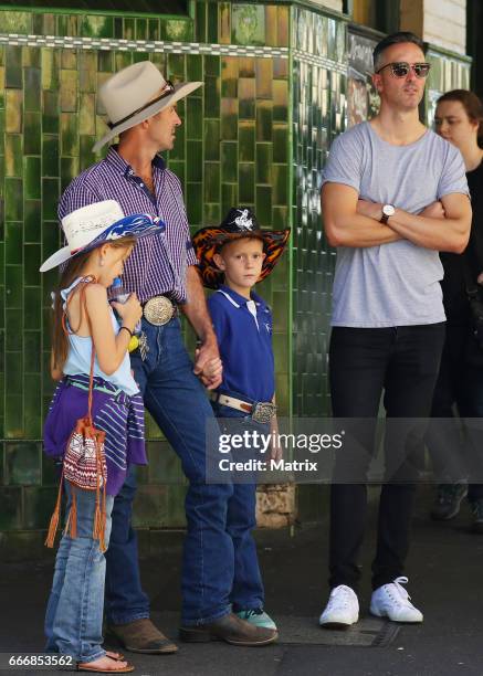 Married At First Sight contestants Anthony Manton catches up with Sean Hollands and his kids on March 27, 2017 in Sydney, Australia.