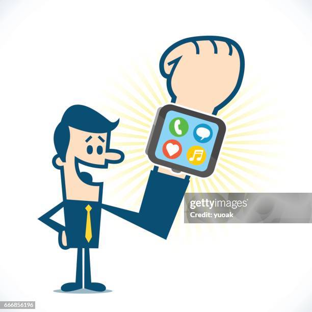 smart watch - fitness bracelet stock illustrations