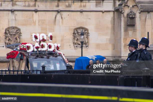 Police share tributes and pictures to honour Pc Keith Palmer in London, on April 10, 2017. Pc Palmer's coffin travelled along the capital's streets,...