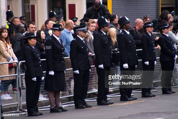 Police share tributes and pictures to honour Pc Keith Palmer in London, on April 10, 2017. Pc Palmer's coffin travelled along the capital's streets,...