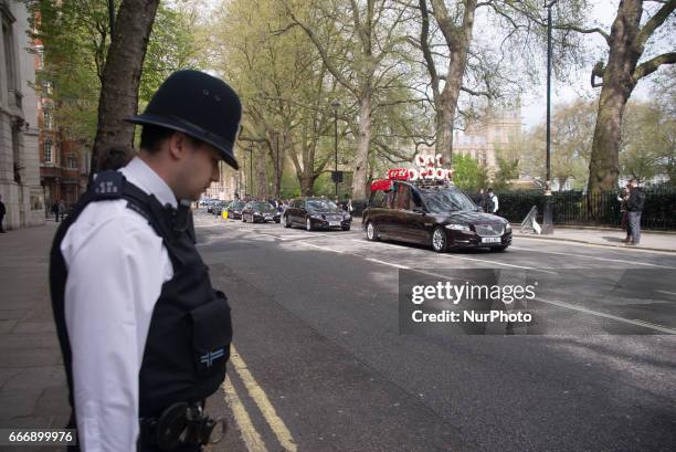 Police share tributes and pictures to honour Pc Keith Palmer in London, on April 10, 2017. Pc Palmer's coffin travelled along the capital's streets,...