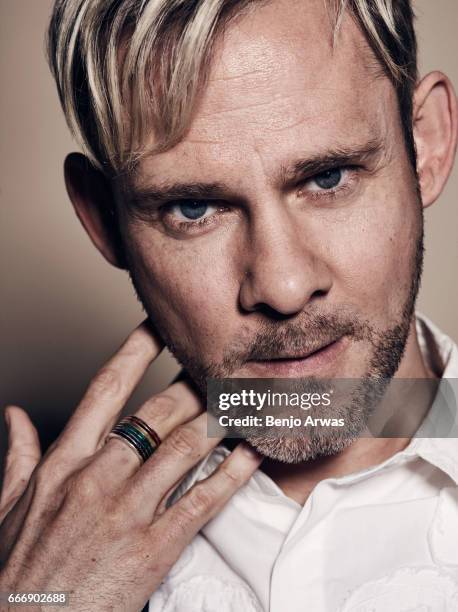 Actor Dominic Monaghan is photographed for The Wrap on February 17, 2017 in Los Angeles, California.