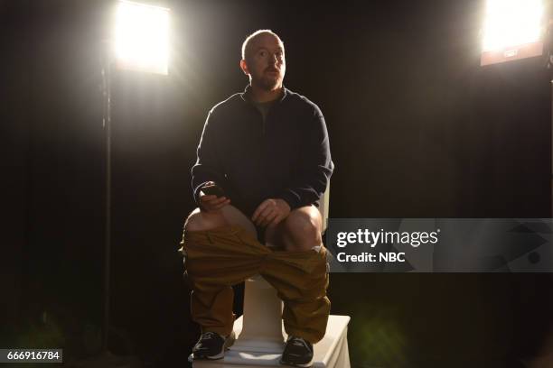 Louis C.K." Episode 1721 -- Pictured: Host Louis C.K. During the "Tribute Song" sketch on April 8, 2017 --