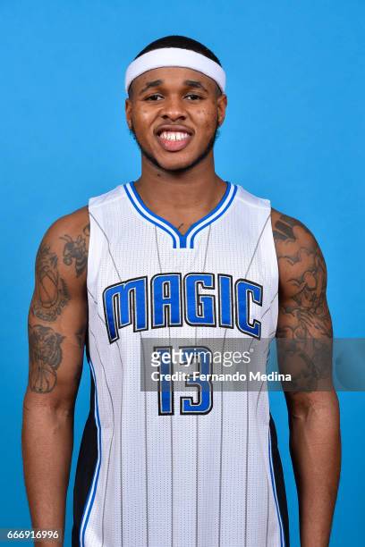 Marcus Georges-Hunt of the Orlando Magic poses for a portrait during the game on April 6, 2017 at Amway Center in Orlando, Florida. NOTE TO USER:...