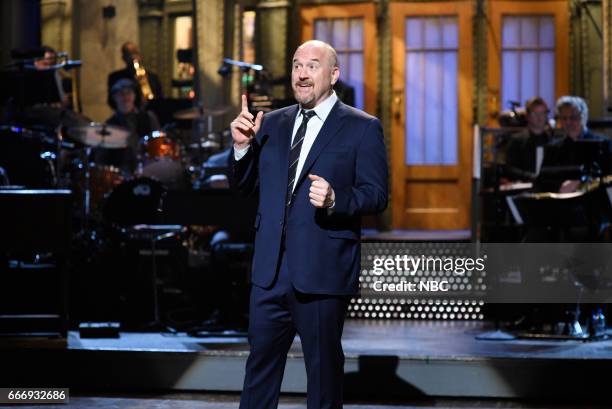 Louis C.K." Episode 1721 -- Pictured: Host Louis C.K. During the monologue on April 8, 2017 --