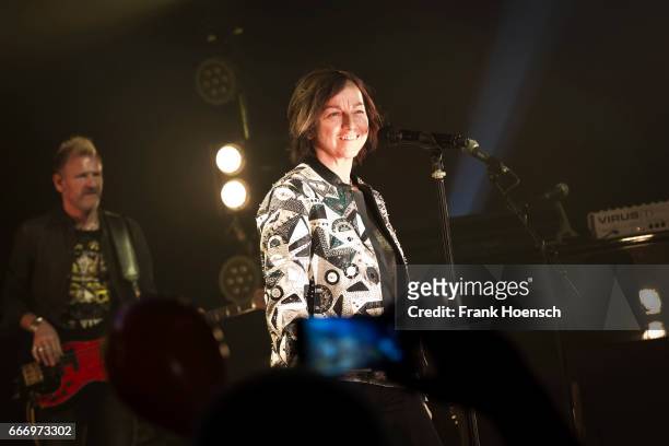 Italian singer Gianna Nannini performs live during a concert at the Admiralspalast on April 10, 2017 in Berlin, Germany.