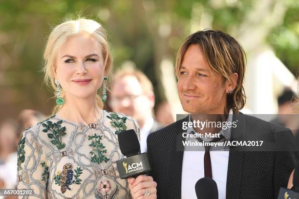 Actress Nicole Kidman and singer Keith Urban attend the 52nd Academy Of Country Music Awards at T-Mobile Arena on April 2, 2017 in Las Vegas, Nevada.