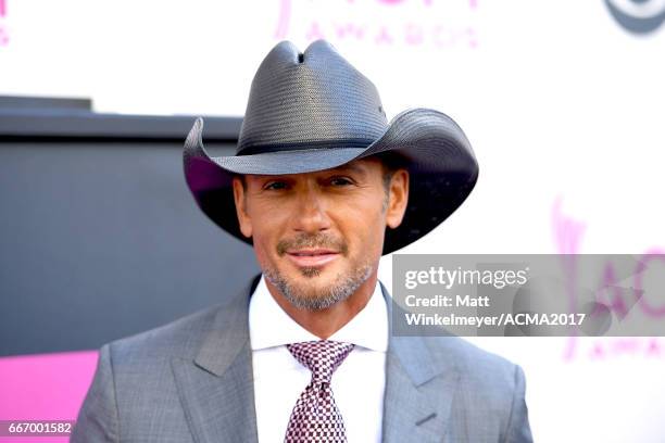 Singer Tim McGraw attends the 52nd Academy Of Country Music Awards at T-Mobile Arena on April 2, 2017 in Las Vegas, Nevada.