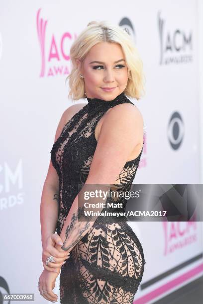 Singer RaeLynn attends the 52nd Academy Of Country Music Awards at T-Mobile Arena on April 2, 2017 in Las Vegas, Nevada.